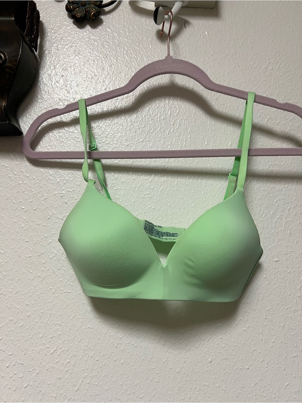 Seamless Light Green Everyday T-Shirt Bra with Adjustable Straps